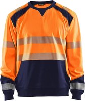 Blaklader Sweatshirt High Vis - High Vis Oranje/Marineblauw - 2XL