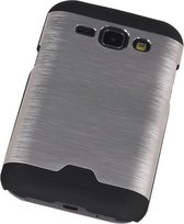 Lichte Aluminium Hardcase/Cover/Hoesje Samsung Galaxy J1 Zilver