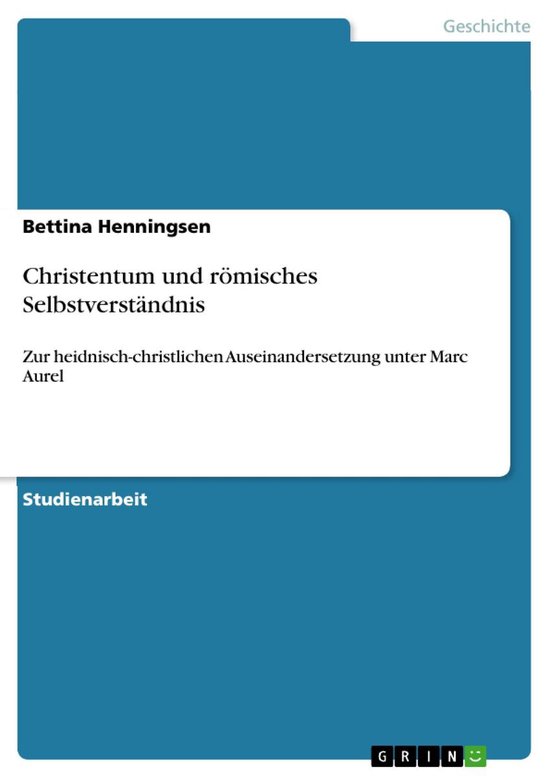 Christentum und römisches Selbstverständnis - cover