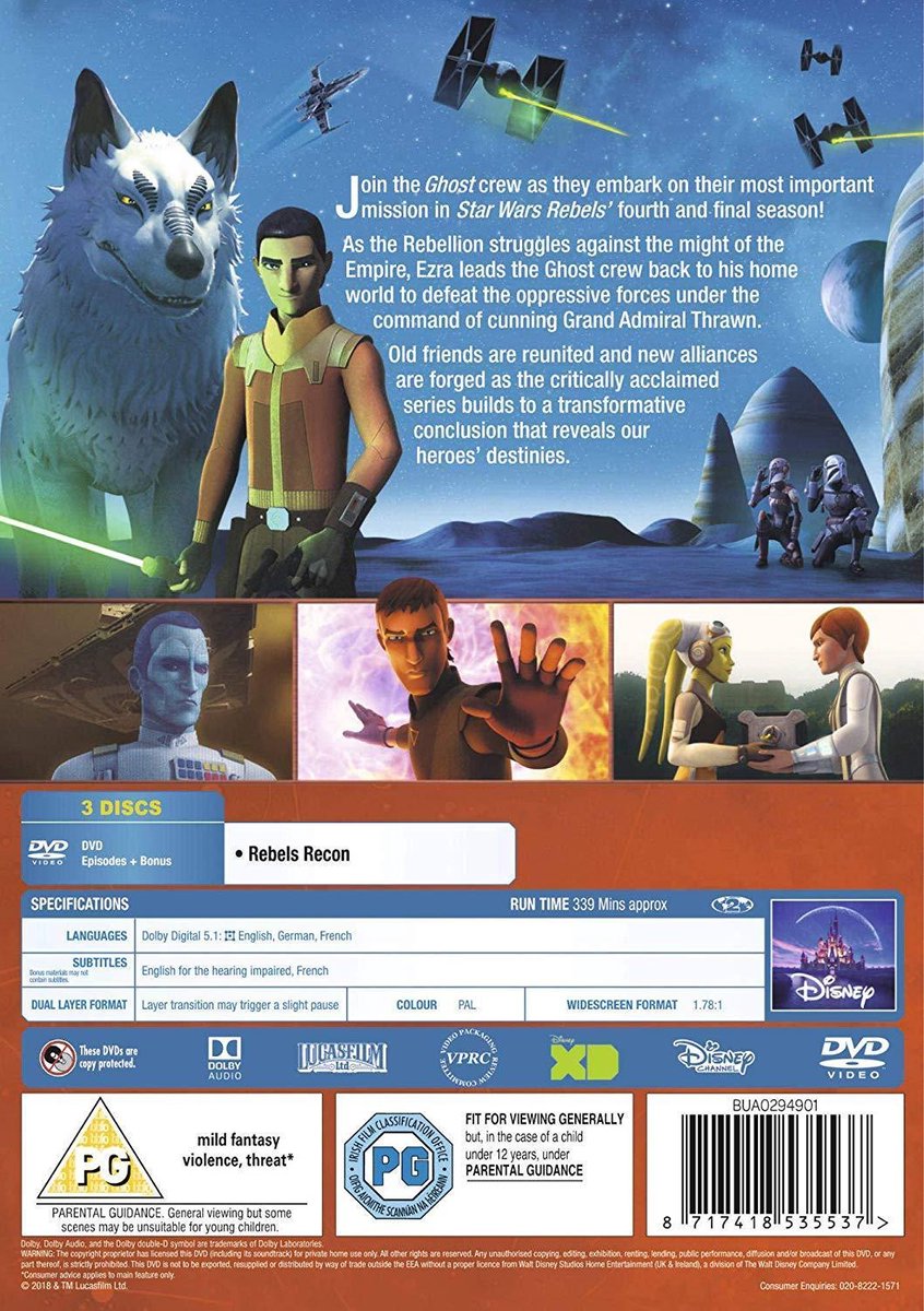 jeugd landbouw Voorbijgaand Star Wars Rebels: Season 4 [DVD] [2018] (Dvd) | Dvd's | bol.com