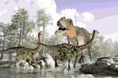 DP® Diamond Painting pakket volwassenen - Afbeelding: Dinosauriï¿½?Â«rs - 50 x 75 cm volledige bedekking, vierkante steentjes - 100% Nederlandse productie! - Cat.: Dieren - Prehistorische die