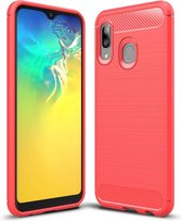 Samsung Galaxy A20e Hoesje - Armor Brushed TPU - Rood