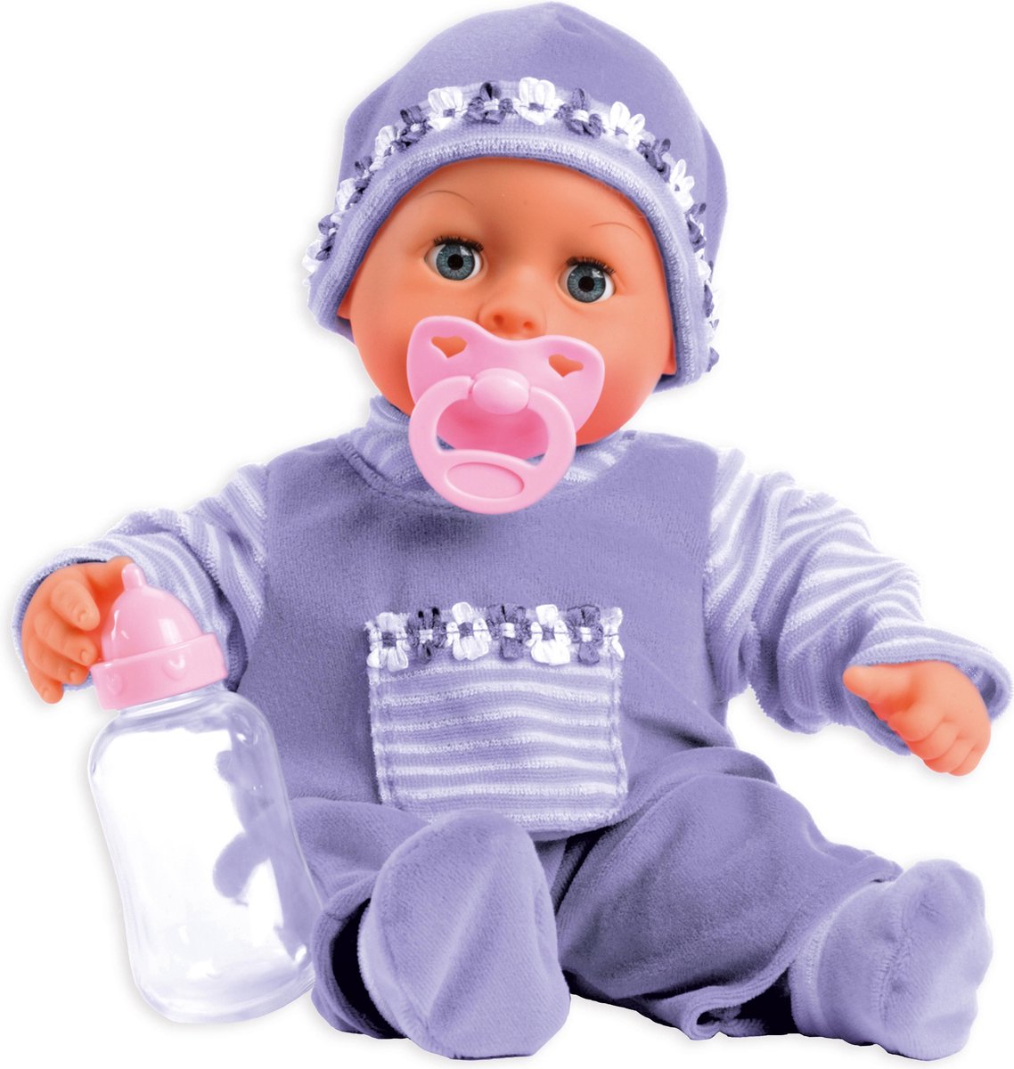 Bayer Mijn Eerste Woordjes Babypop 38 cm Paars