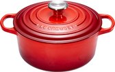 Bol.com Le Creuset Braadpan Signature Kersenrood – Ø 22 cm / 33 Liter – Ronde Gietijzeren Braadpan – In Levendige Kersenrode Tin... aanbieding