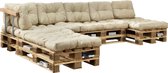 Sierkussen - Palletkussens En Rugkussens - Beige - 60 Cm X 40 Cm