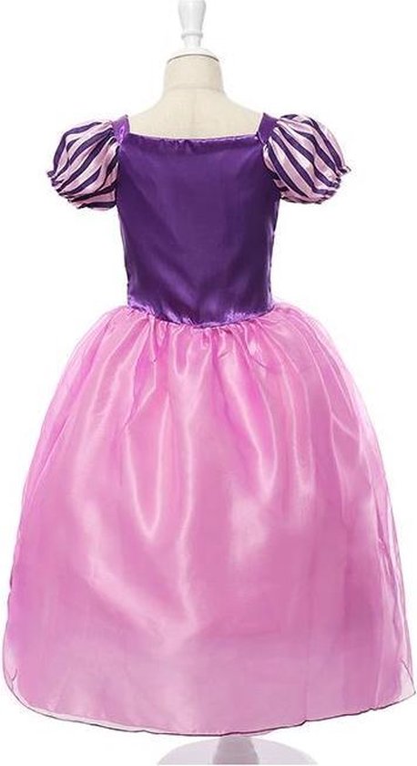 Sprookjesjurk Raponsje Prinsessen jurk verkleedjurk 116-122 (130) roze paars met haarband - verjaardag - feest - speelgoed - La Señorita