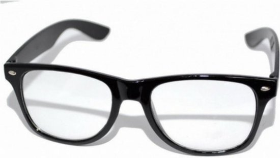 Relatie escort tofu Nerd bril zwart met hoesje - Bril zonder sterkte - Met glazen - Voor artsen  | bol.com