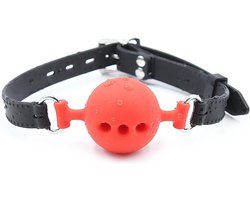 Banoch - ball gag siliconen medium - rood Ø 4,5 cm - bdsm