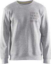 Blaklader Sweatshirt Limited 'Stick to the Rules' 9185-1157 - Grijs Mêlee - L