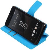 MP Case Cross Pattern TPU Bookstyle voor Xperia X Compact Blauw