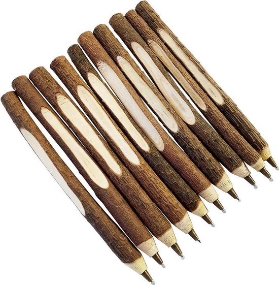 Vintage houten pennen - 17 cm - 10 stuks - Blauw | bol.com