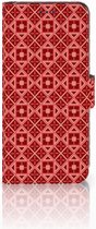 Geschikt voor Samsung Galaxy S8 Wallet Case Batik Red