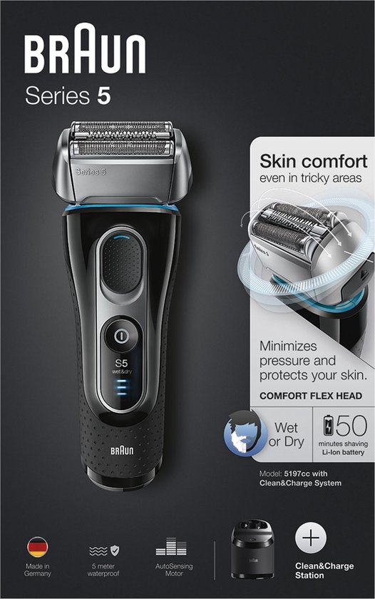 Braun Series 5 5197cc Nat&Droog Scheerapparaat