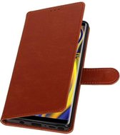 Étui de type livre Pull-Up marron pour Galaxy Note 9