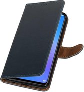 Blauw Pull-Up Booktype Hoesje voor Huawei P Smart Plus