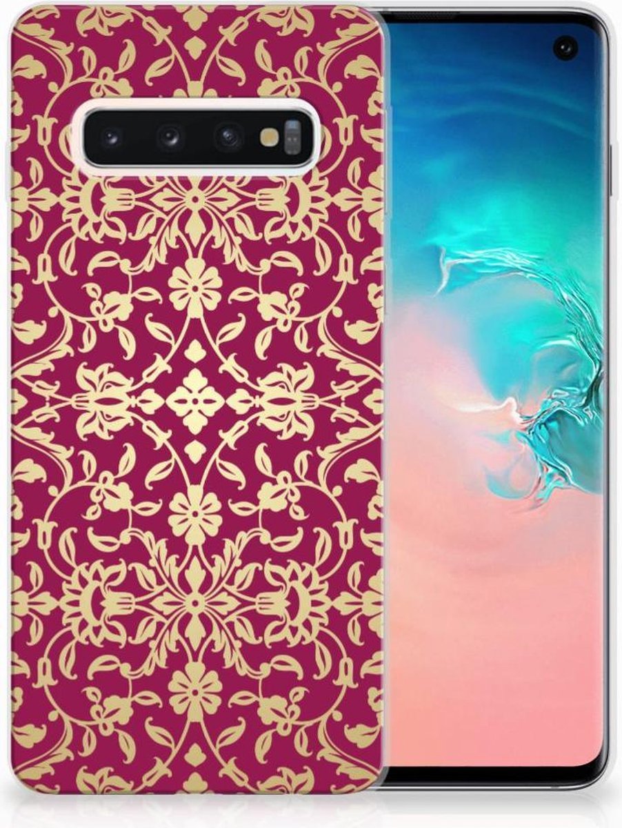 Siliconen Hoesje Samsung Galaxy S10 Barok Pink