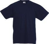 Fruit of the Loom T-shirt Kinderen maat 140 (9-11) 100% Katoen 5 stuks (Donker Blauw)