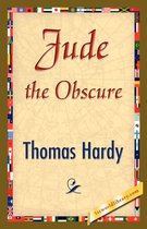 Boekomslag Jude the Obscure van Thomas Hardy, tegen een achtergrond van wereldkaarten met een rand van internationale vlaggen.