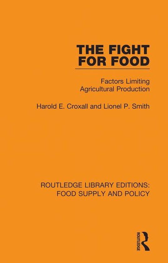 Routledge Library Editions: Food Supply and Policy - The Fig ... - cover