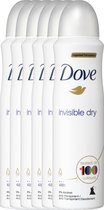 Dove Invisible Dry Women - 6 x 150 ml - Deodorant Spray - Voordeelverpakking