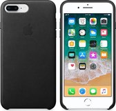 Apple Lederen Back Cover voor iPhone 7/8 Plus - Zwart