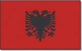 Vlag Albanie 90 x 150 cm feestartikelen - Albanie landen thema supporter/fan decoratie artikelen