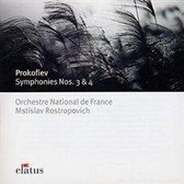 Symphonies Nos. 3 and 4 (Rostropovich, On De France)
