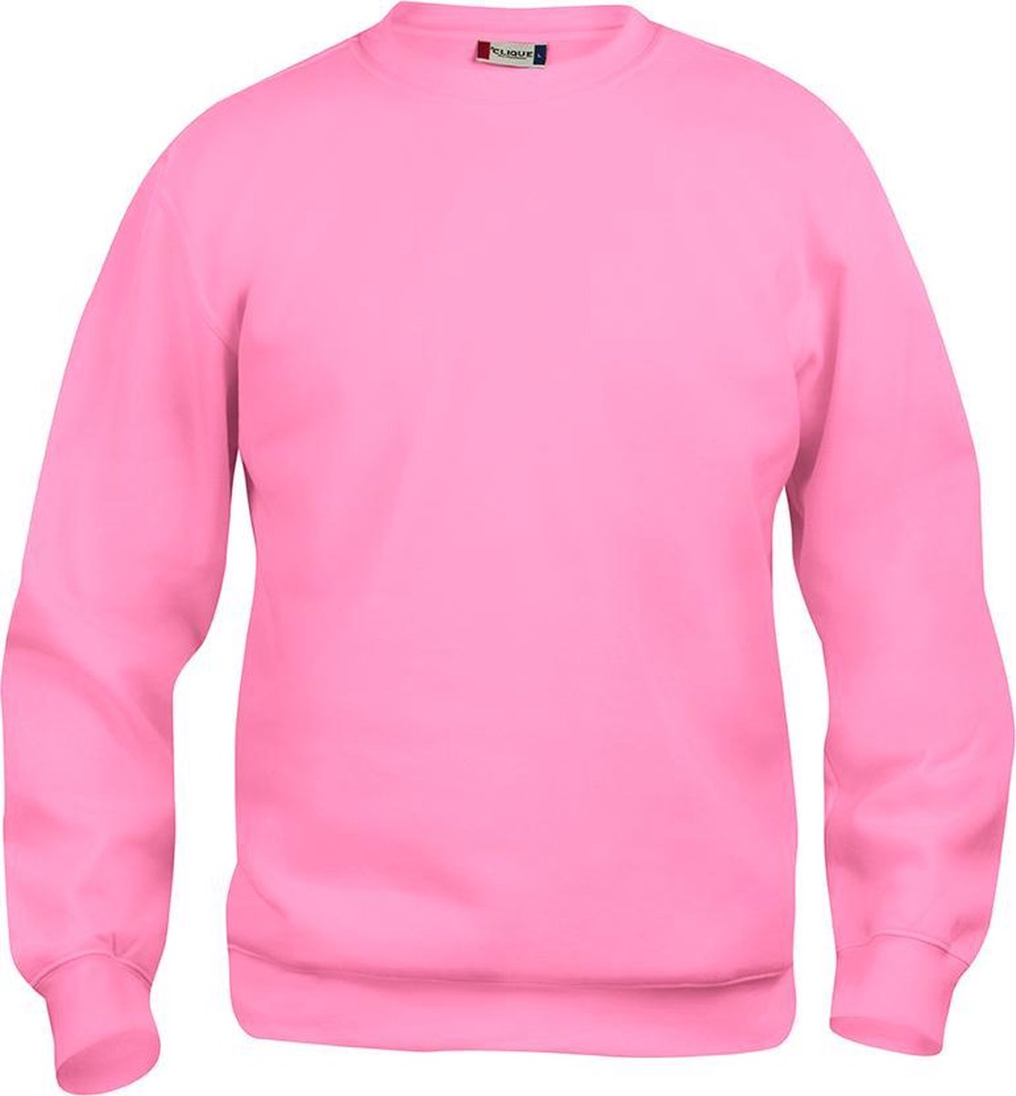 Basic roundneck helder roze l