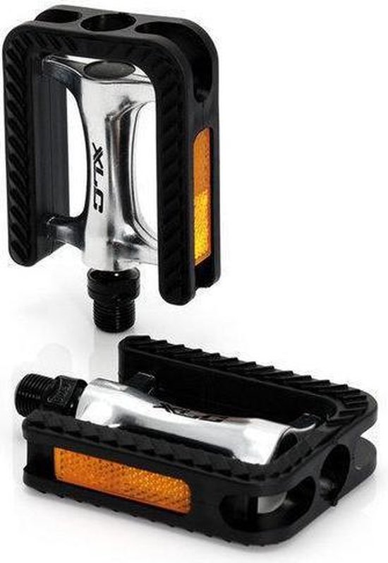 XLC Pedali City/Comfort PD-C14 In Alluminio Con Rivestimento Antiscivolo Nero/Argento