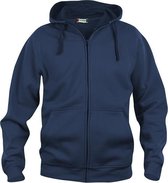 Clique Basic Hoody Full zip-580-Dark navy-XXL