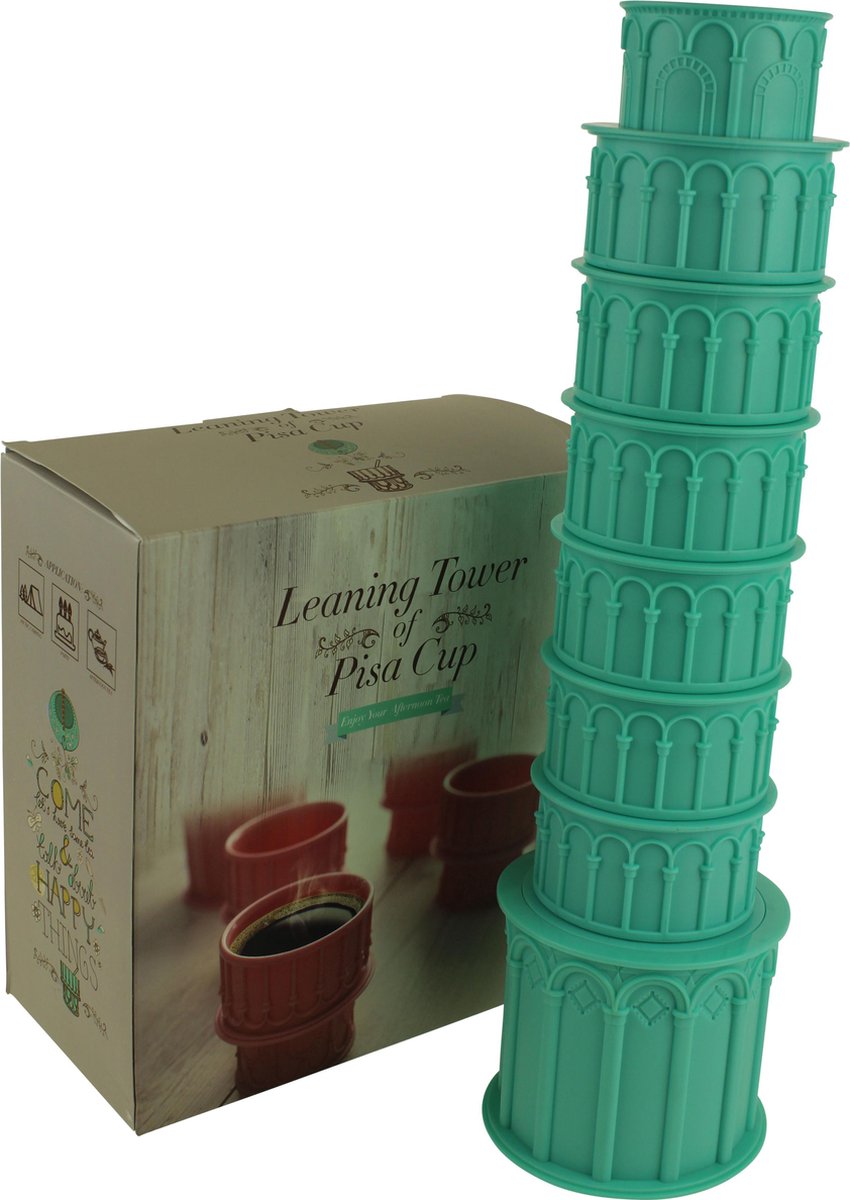United Entertainment ® - Scheve Toren van Pisa Beker Set - Blauw