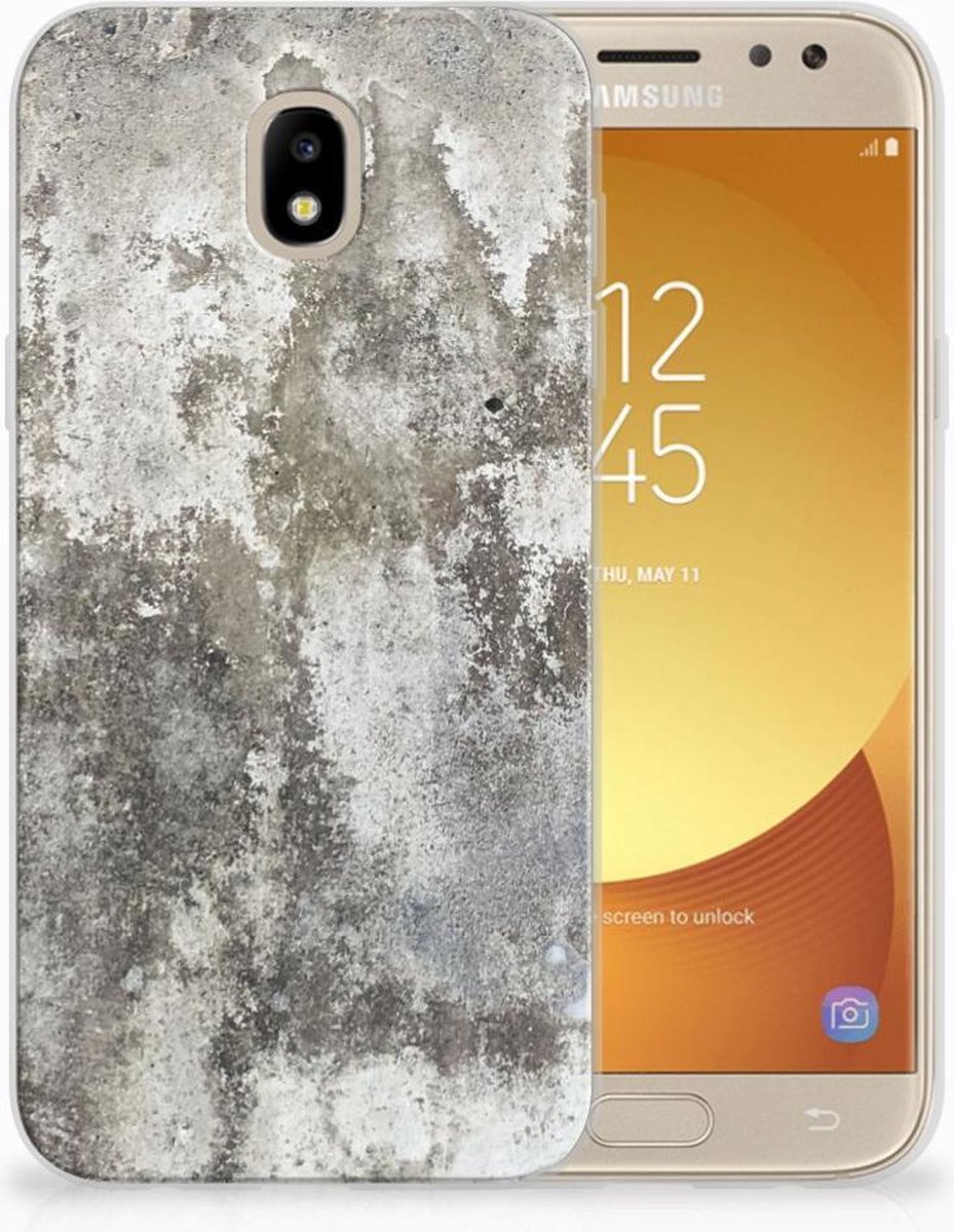 Samsung Galaxy J5 2017 TPU Siliconen Hoesje Beton Print