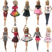 10 sets barbiekleding  - Jurkjes, rokjes, topjes, trui en broek - Fashion set voor modepop zoals Barbie