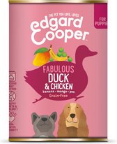 Edgard & Cooper Eend & Kip Blik - Voor Puppy's - Hondenvoer - 400g