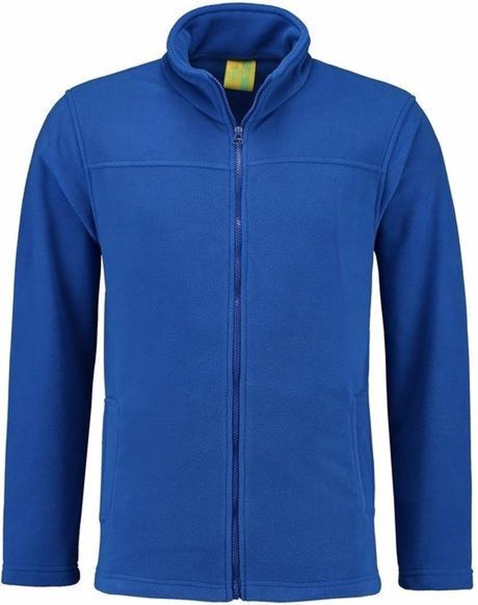 Kobaltblauw fleece vest met rits voor volwassenen XXL
