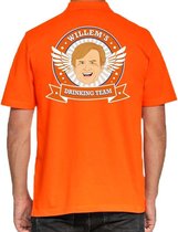 Willems Drinking Team poloshirt heren -  heren polo -  Koningsdag kleding L