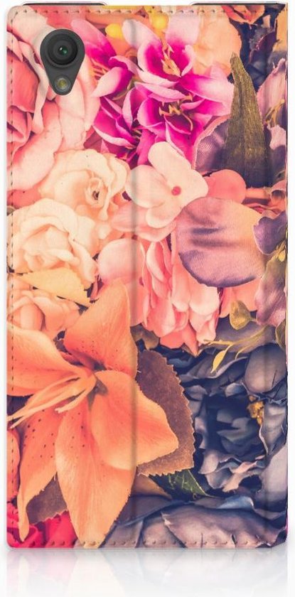 Sony Xperia L1 Standcase Sleeve Design Bouquet de Fleurs