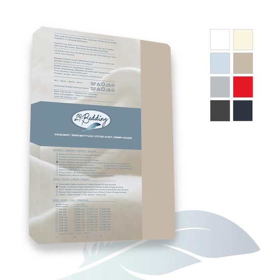 24-Bedding - Jersey Topper Hoeslaken - Topdek Hoeslaken Jersey - Extra zacht - 97% katoen - 3% Elastaan - 80x220 cm - Taupe - 5 t/m 15 cm hoogte.