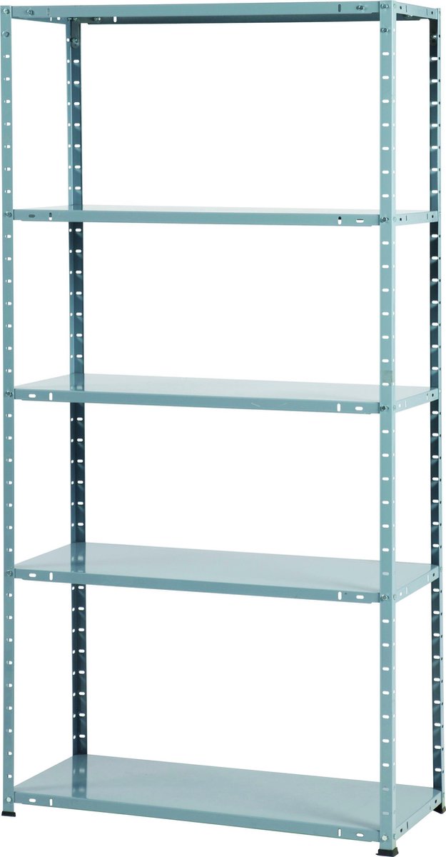 Practo - Metalen opbergrek Grijs - 180x90x40 cm - Max 300 KG - Stevig