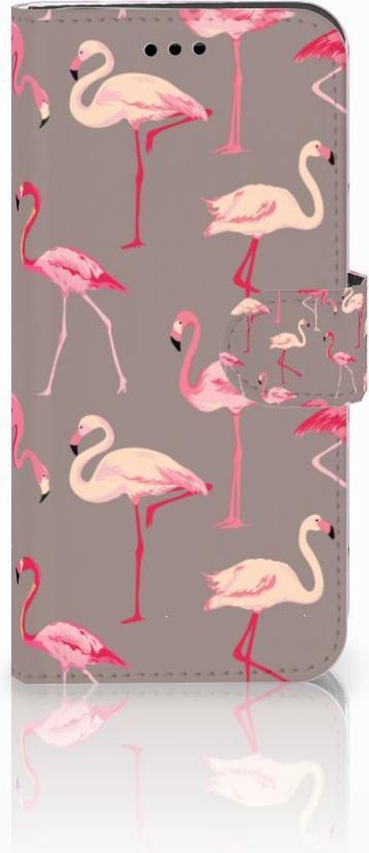Huawei P10 Lite Telefoonhoesje met Pasjes Flamingo