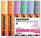 Molotow ONE4ALL™ 15mm 627HS Marker Pastel-Set van 6 kleuren Pastel