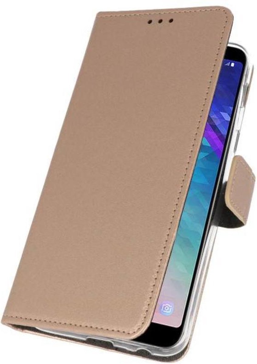 Bestcases Pasjeshouder Telefoonhoesje Samsung Galaxy A6 Plus (2018) - Goud