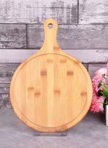 Bamboe serveerplank rond (groot)