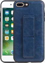 Grip Stand Hardcase Backcover - Telefoonhoesje - Achterkant Hoesje - Geschikt voor iPhone 8 Plus / iPhone 7 Plus - Blauw