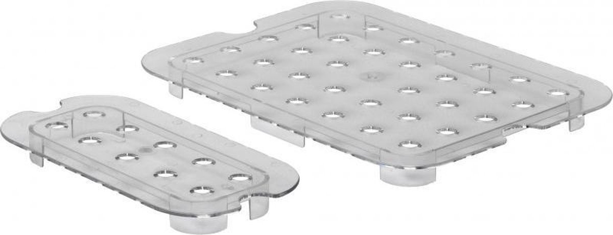 HENDI Geperforeerde GN roosters – polycarbonaat – 265x206 mm – transparant