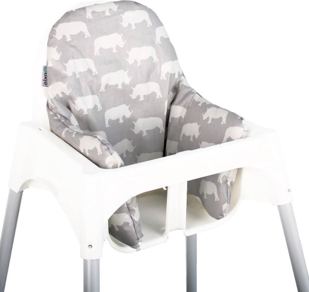 Ukje.nl Kussen voor kinderstoel Ikea Antilop - Grijs neushoorn ♥ | bol.com