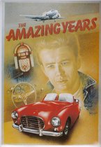 James Dean The Amazing Years, blikken wandbordje 14,5x20,5cm