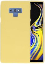 Bestcases Color Telefoonhoesje - Backcover Hoesje - Siliconen Case Back Cover voor Samsung Galaxy Note 9 - Geel