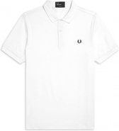 Fred Perry - Heren Polo SS Plain Fred Polo White - Wit - Maat XL
