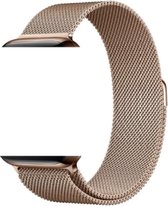 KELERINO. Milanees bandje - bandje geschikt voor Apple Watch Series 4 (40mm) - Vintage Goud